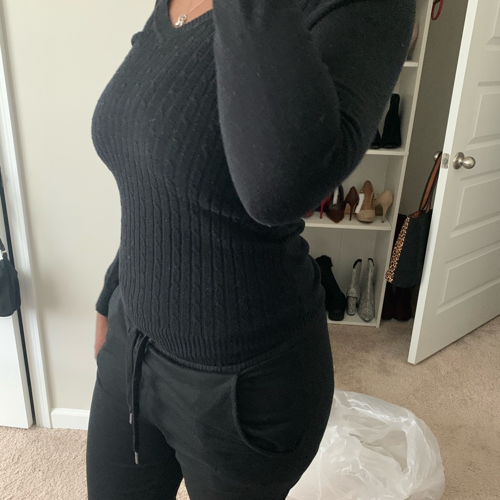 Black long sleeve sweater